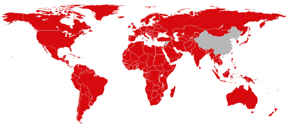 países en los que Netflix está disponible en todo el mundo
